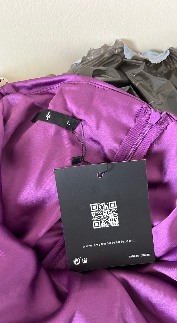 Askısı fiyonklu mini balon elbise - Görsel 5