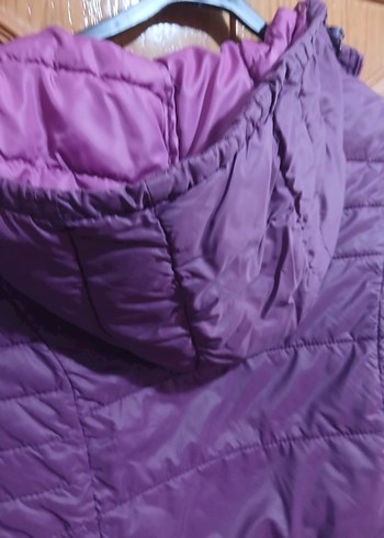 Mor Fermuarlı Kadın  Mont - Görsel 4