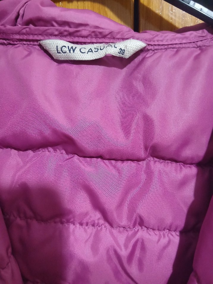 Mor Fermuarlı Kadın  Mont - Görsel 3