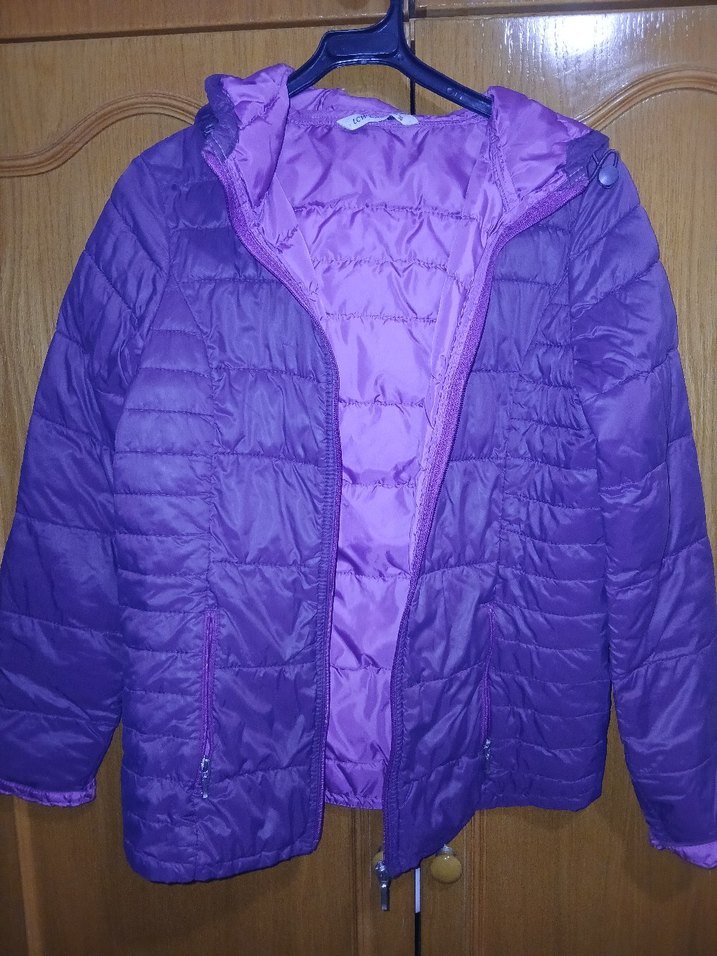 Mor Fermuarlı Kadın  Mont - Görsel 2