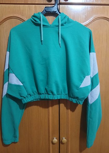 kapuşonlu crop Sweatshirt - Görsel 2