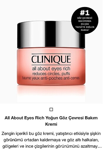 Clinique- All About Eyes Rich Göz Kremi