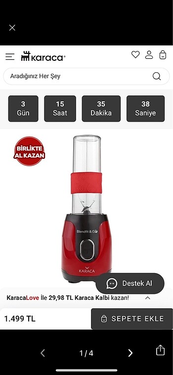 Karaca Blendfit&Go smoothie makinası