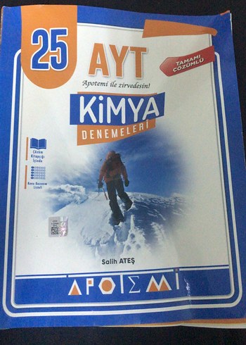 25 AYT Kimya Denemeleri Tamamı Çözümlü Kitap APOTEMİ