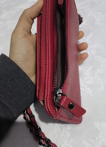  Beden bordo Renk Telefon cüzdanı 