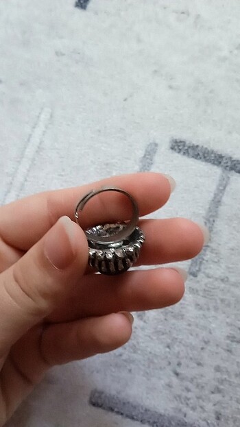 Beden siyah Renk Vintage siyah taşlı ayarlanabilir yüzük