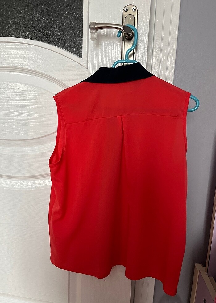 Kadın kolsuz  gömlek - Görsel 3