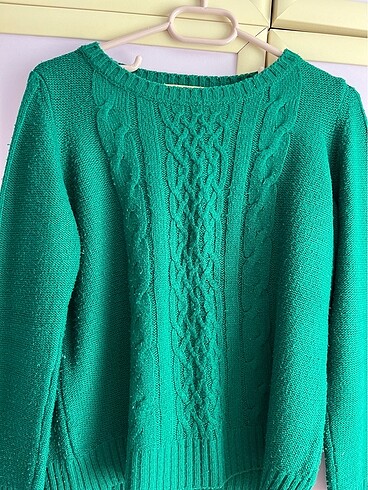 Kadın yeşil kazak - Görsel 3