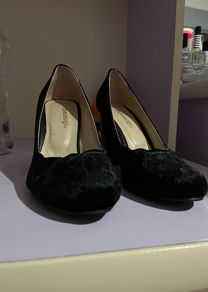 Kadın siyah topuklu ayakkabı - Görsel 2