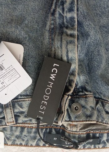44 Beden Gri Bol Kesim Midi Denim erkekn Jean