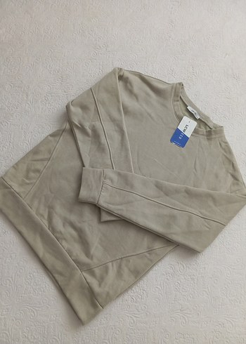 Bej Uzun Kollu Kadın Sweatshirt