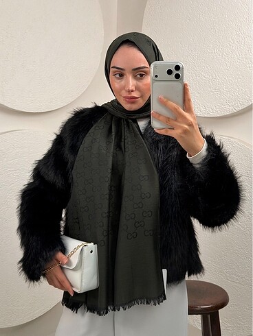 Gucci G desen İthal A+ kalite yün ipek şal