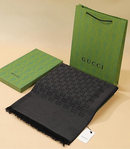 Gucci G desen ithal A+kalite yün ipek şal