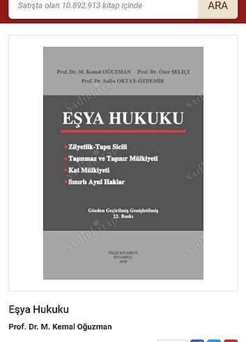 Eşya hukuku kemal Oğuzman 