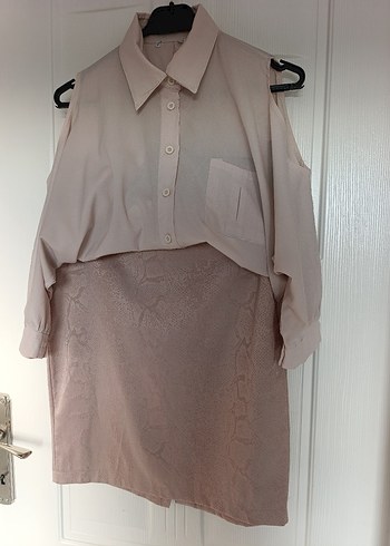 pudra rengi etek&gömlek - Görsel 2