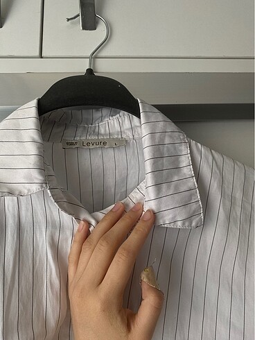 l Beden beyaz Renk Crop Gömlek