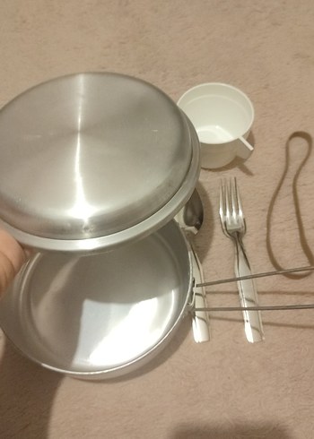  Beden beyaz Renk Tek Kişilik Çok Hafif Kamp Yemek Takımı