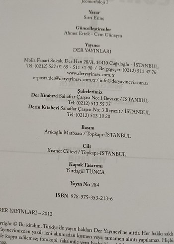 Jeomorfoloji I - Güncellenmiş Basım - Görsel 4