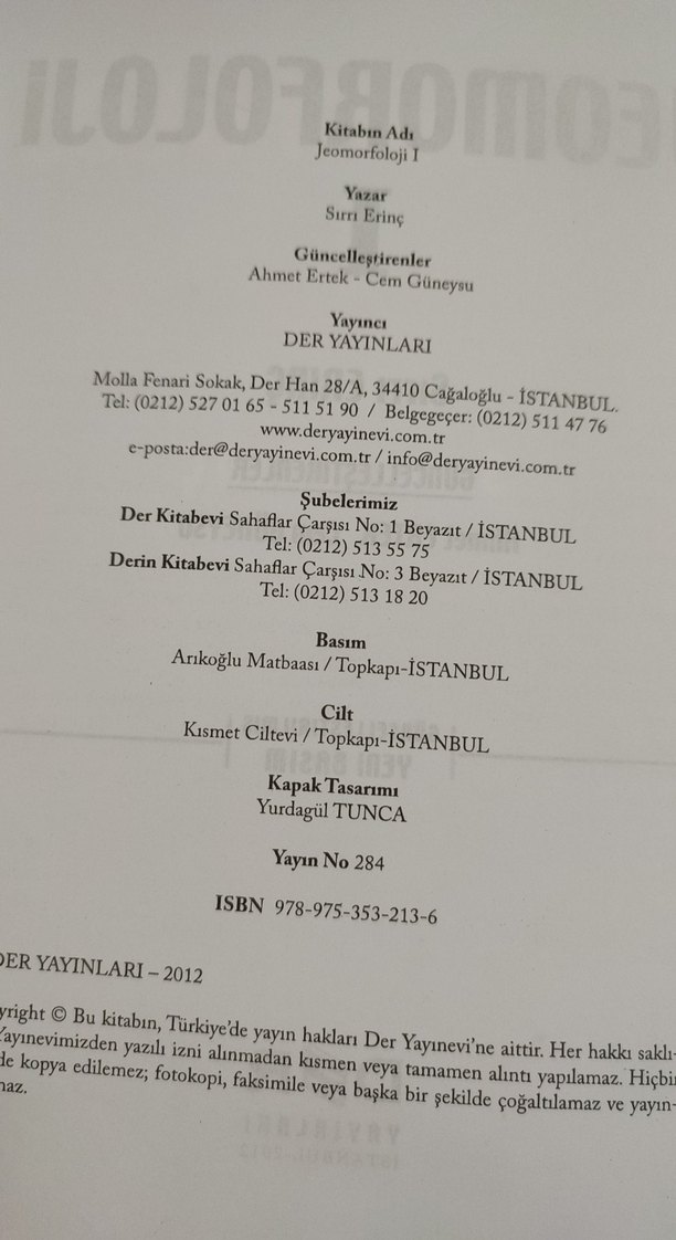 Jeomorfoloji I - Güncellenmiş Basım - Görsel 4