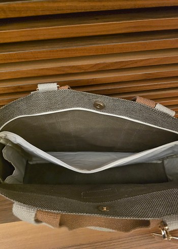 LUPA ÇANTA Bej ve Gri Modern Kadın Omuz Çantası - Görsel 3