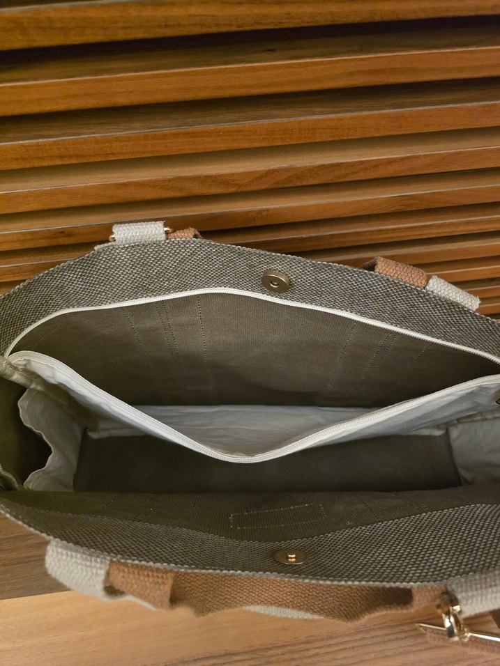 LUPA ÇANTA Bej ve Gri Modern Kadın Omuz Çantası - Görsel 3