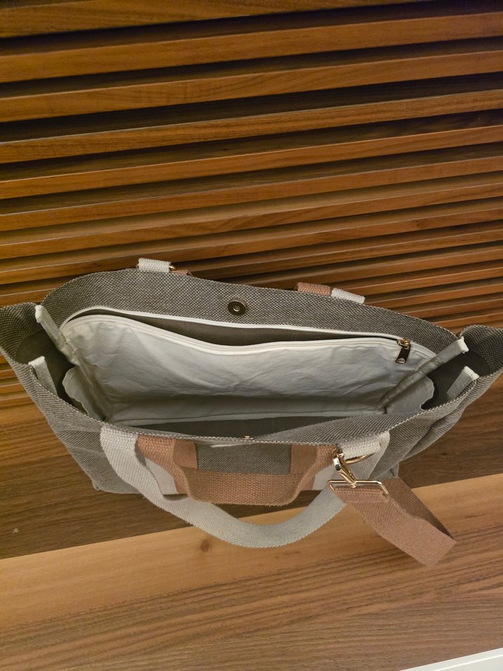 LUPA ÇANTA Bej ve Gri Modern Kadın Omuz Çantası - Görsel 2