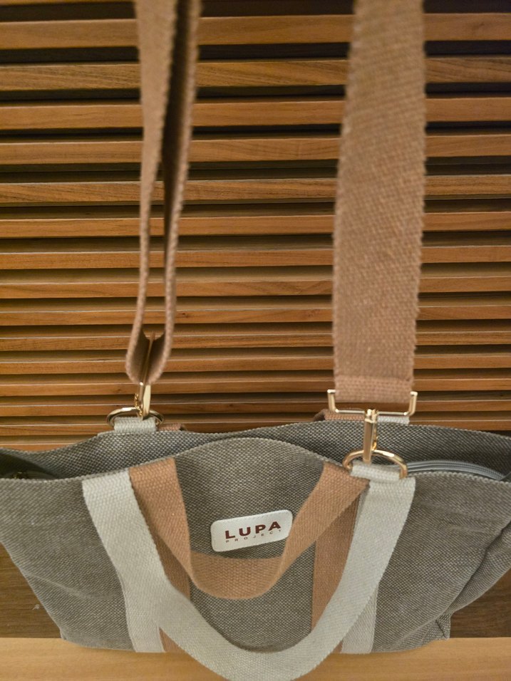 LUPA ÇANTA Bej ve Gri Modern Kadın Omuz Çantası - Görsel 5