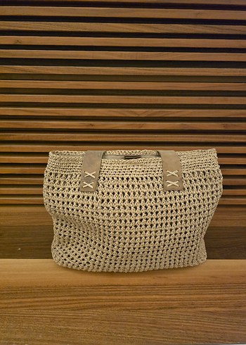HASIR ÇANTA
Örgü Bohem Kadın Çanta Bej - Görsel 2