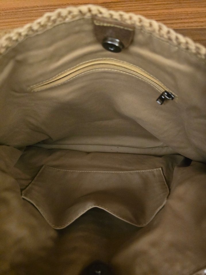 HASIR ÇANTA
Örgü Bohem Kadın Çanta Bej - Görsel 3