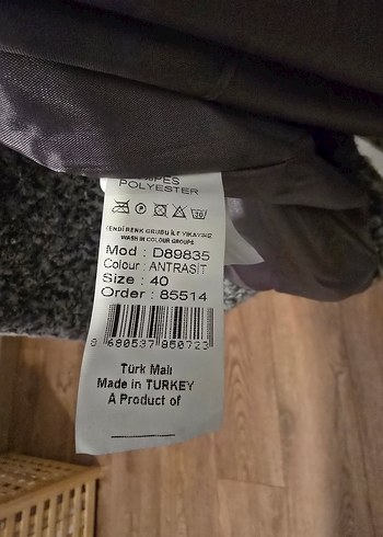 Gri Yünlü Kadın Kaban - Görsel 5