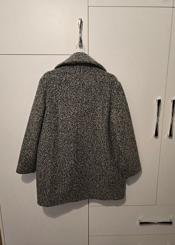 Gri Yünlü Kadın Kaban - Görsel 7