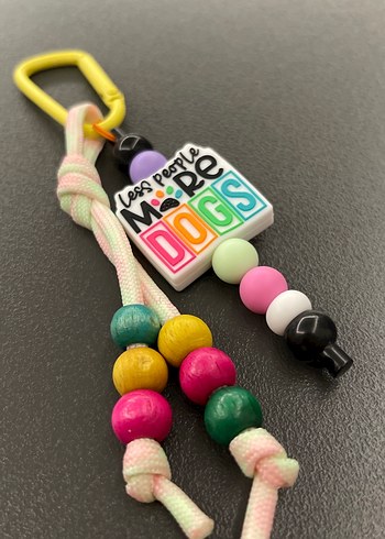 Renkli Boncuklu Kadın Anahtarlık - Görsel 4