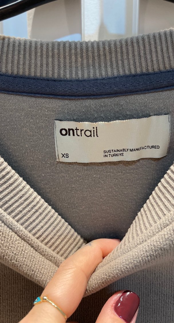 Bej Baskılı Kadın Sweatshirt - Görsel 3