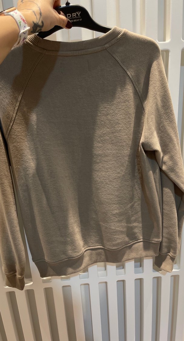 Bej Baskılı Kadın Sweatshirt - Görsel 5