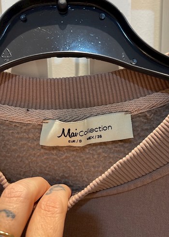 Kadın Kahverengi Süet Salaş Sweatshirt - Görsel 3