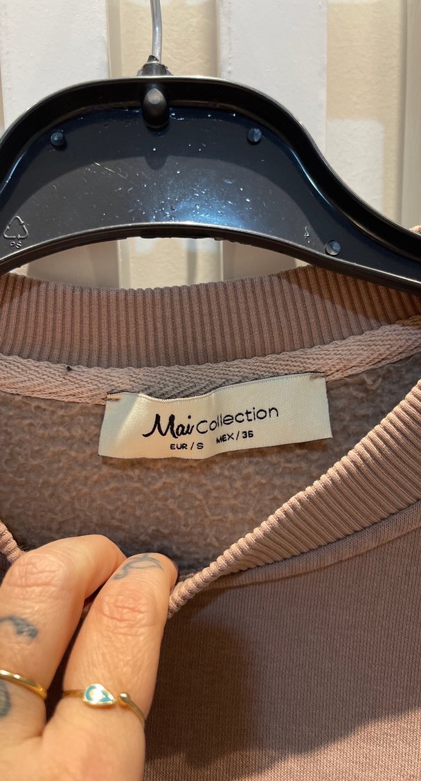 Kadın Kahverengi Süet Salaş Sweatshirt - Görsel 3