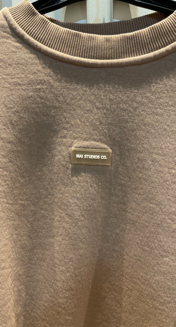 Kadın Kahverengi Süet Salaş Sweatshirt - Görsel 2