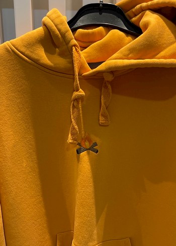 Sarı Kapüşonlu Salaş Sweatshirt - Görsel 2