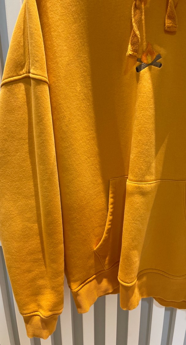 Sarı Kapüşonlu Salaş Sweatshirt - Görsel 3