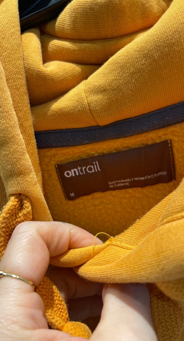 Sarı Kapüşonlu Salaş Sweatshirt - Görsel 4