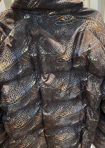 Kadın Yılan Desenli Fermuarlı Koyu lacivert Mont - Görsel 5