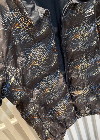 Kadın Yılan Desenli Fermuarlı Koyu lacivert Mont - Görsel 4