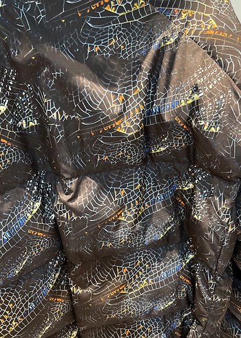 Kadın Yılan Desenli Fermuarlı Koyu lacivert Mont - Görsel 6