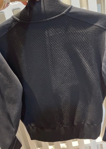 Fermuarlı Siyah Kadın Spor Ceket - Görsel 4