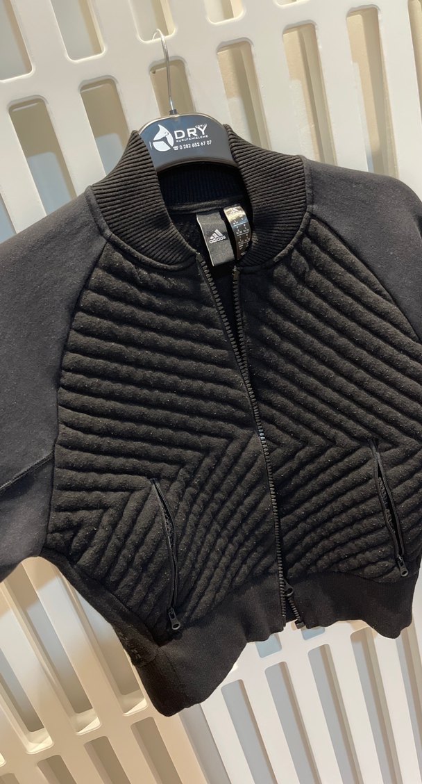 Fermuarlı Siyah Kadın Spor Ceket - Görsel 3