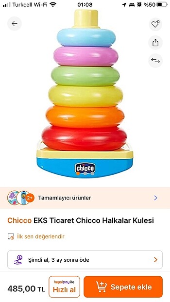 Chicco halkalar kulesi