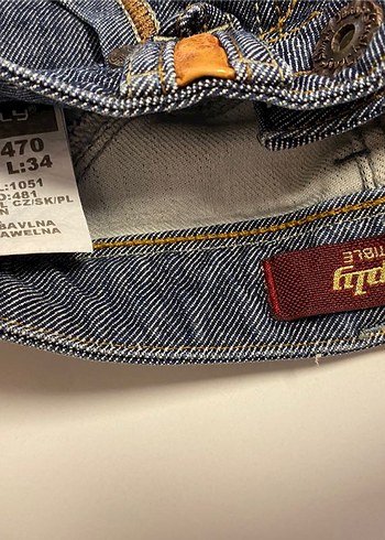26 Beden lacivert Renk Kadın Lacivert vintage detaylı pantolon