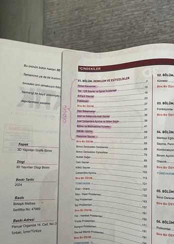 TYT Soru Bankası Seti - Geometri, Biyoloji, Fizik, Kimya, Matema