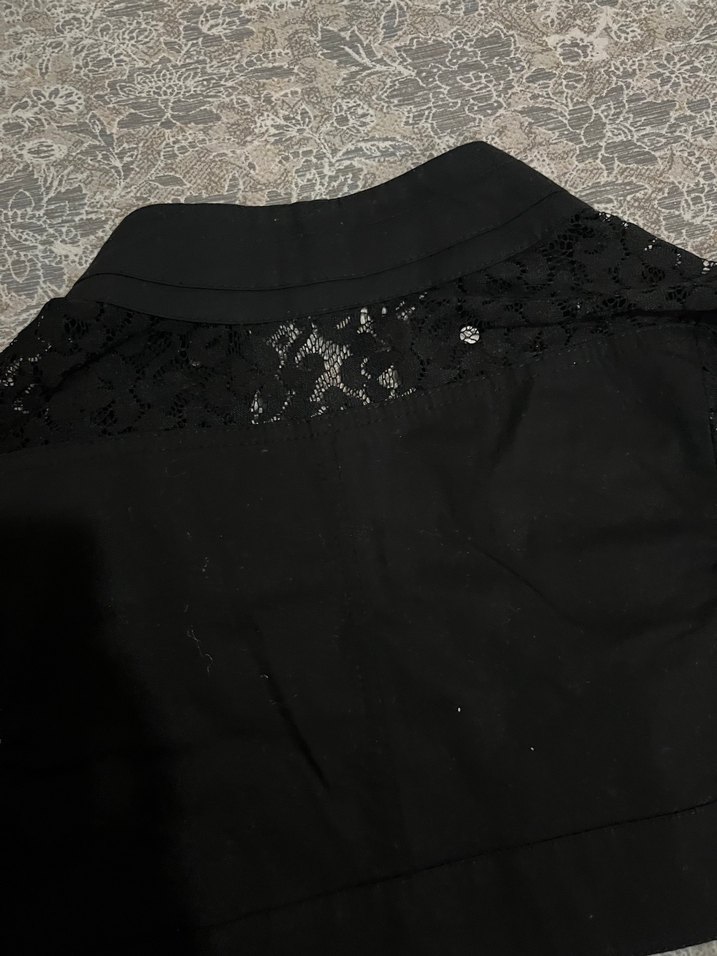 Siyah Gotik Düğmeli Bolero - Görsel 4