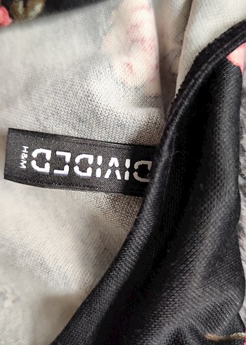 Karanlık Pembe Çiçekli Midi Elbise - Görsel 2